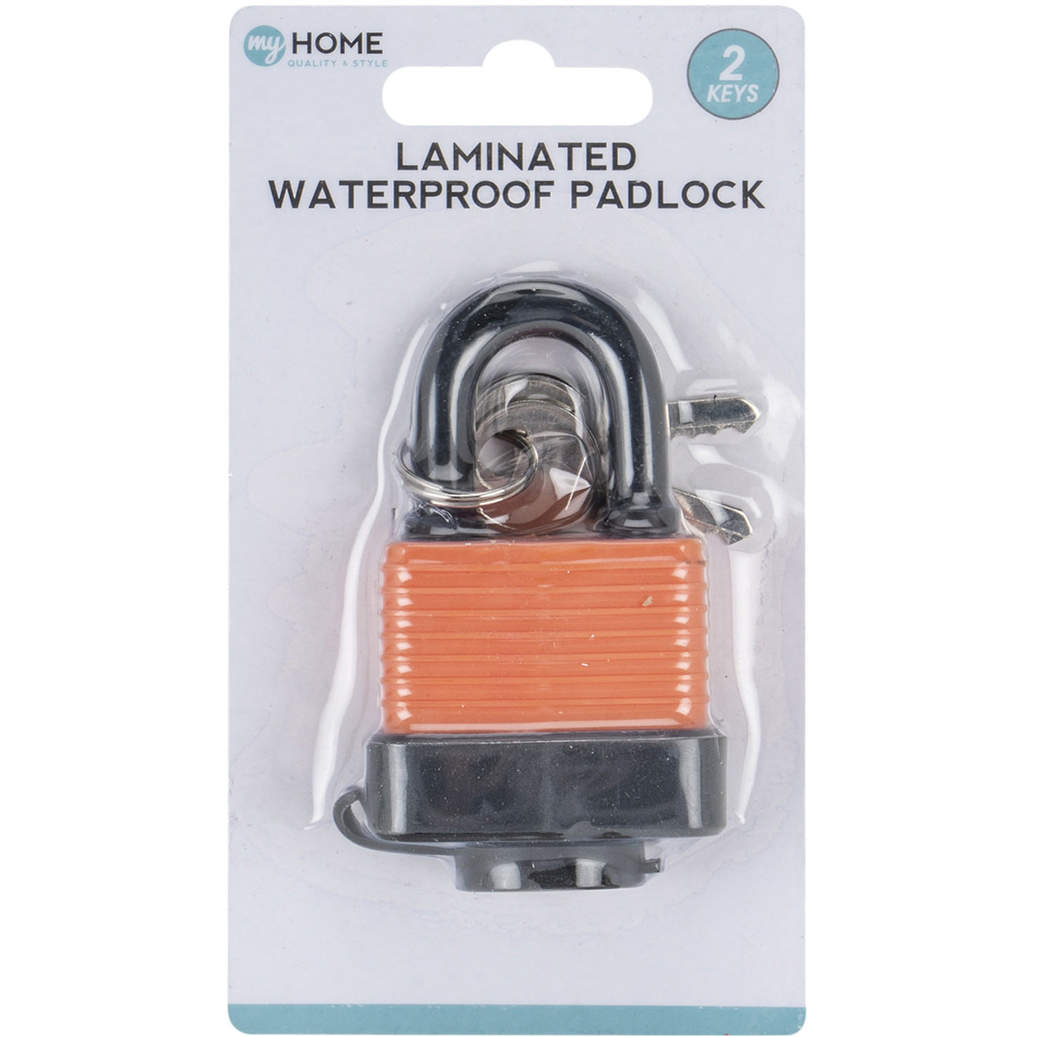 My Home 82mm Medium Shackle Laminated Waterproof Padlock with 2 Keys Image