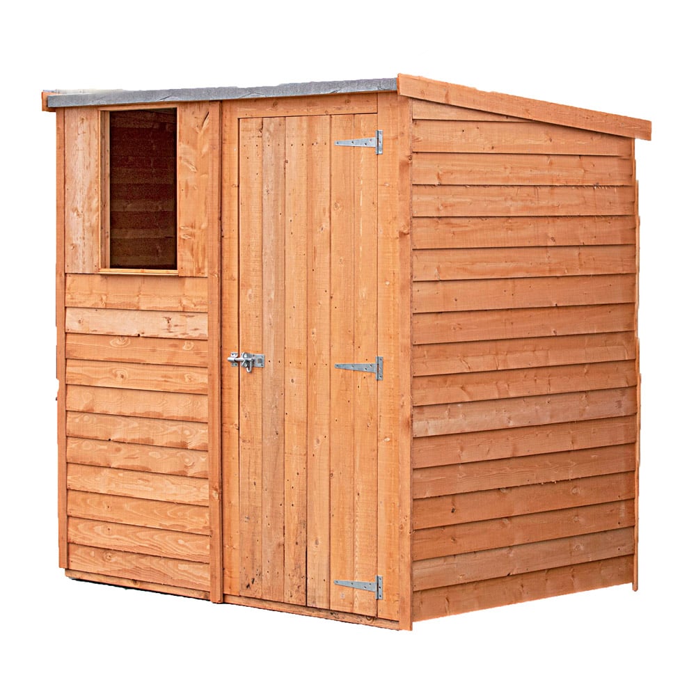 Shire 6 x 4ft Dip Treated Overlap Pent Shed Image 1