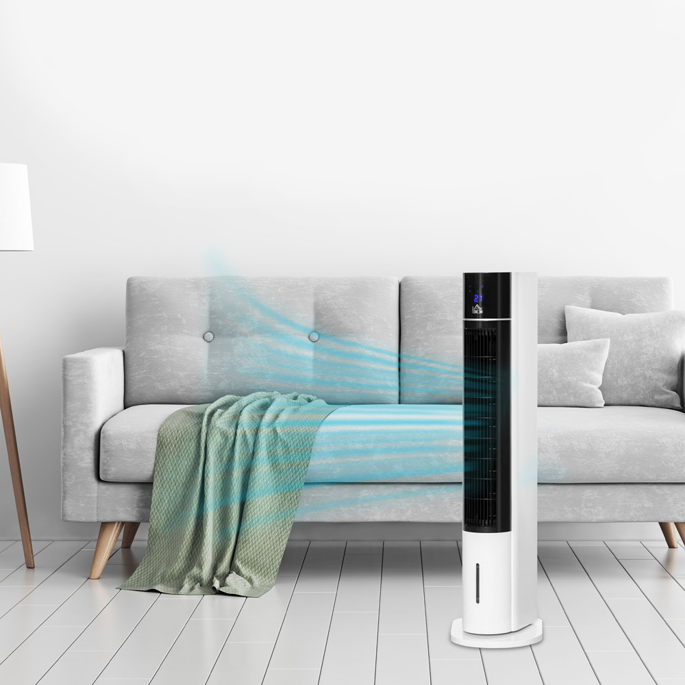 HOMCOM White and Black Evaporative Air Cooler with Remote 3L Image 4