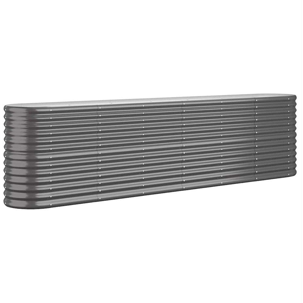 vidaXL Anthracite Galvanised Steel Raised Garden Bed 68 x 40 x 260cm Image 1