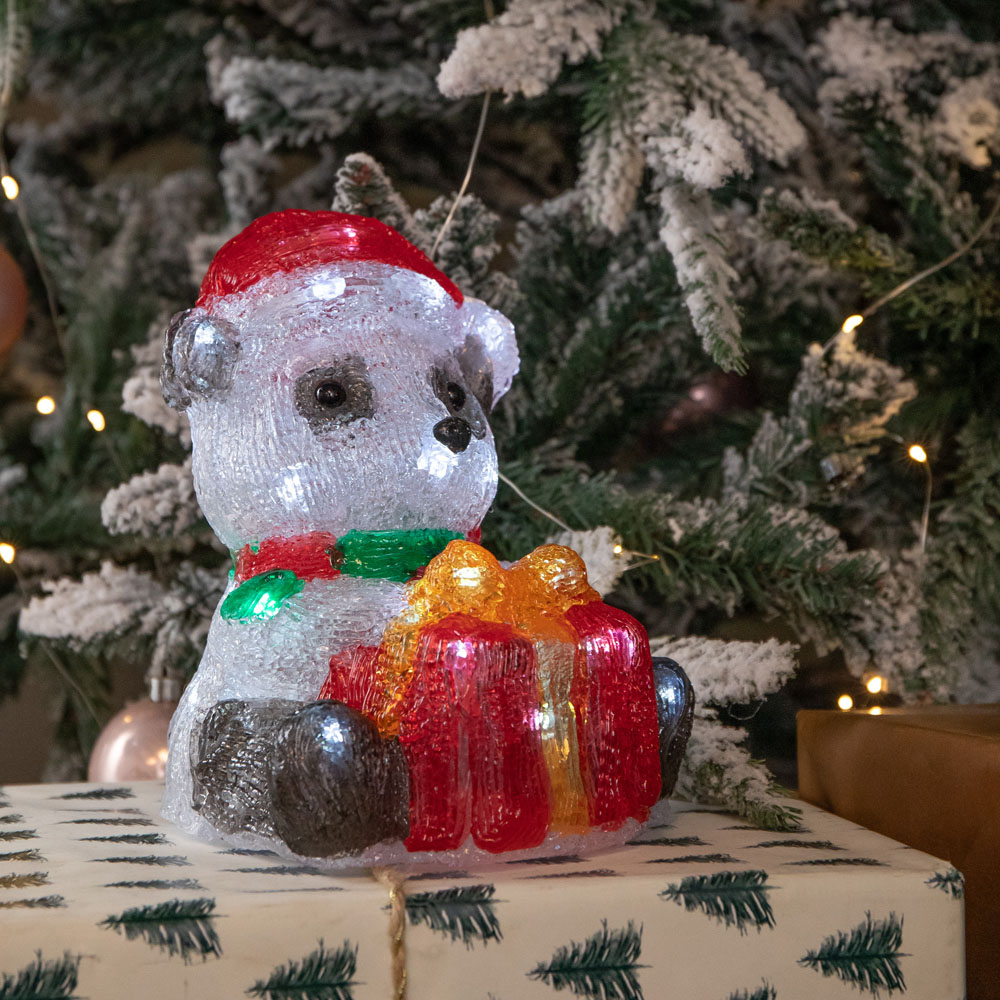Samuel Alexander 30 Cool White LED Ice Panda Christmas Decoration 20cm Image 3