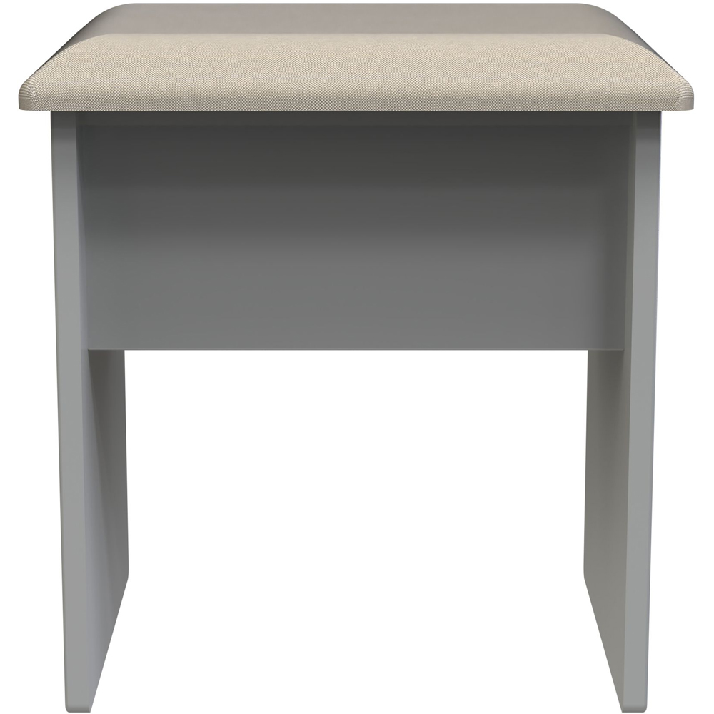 Crowndale New York Dusk Grey Vanity Stool Ready Assembled Image 3