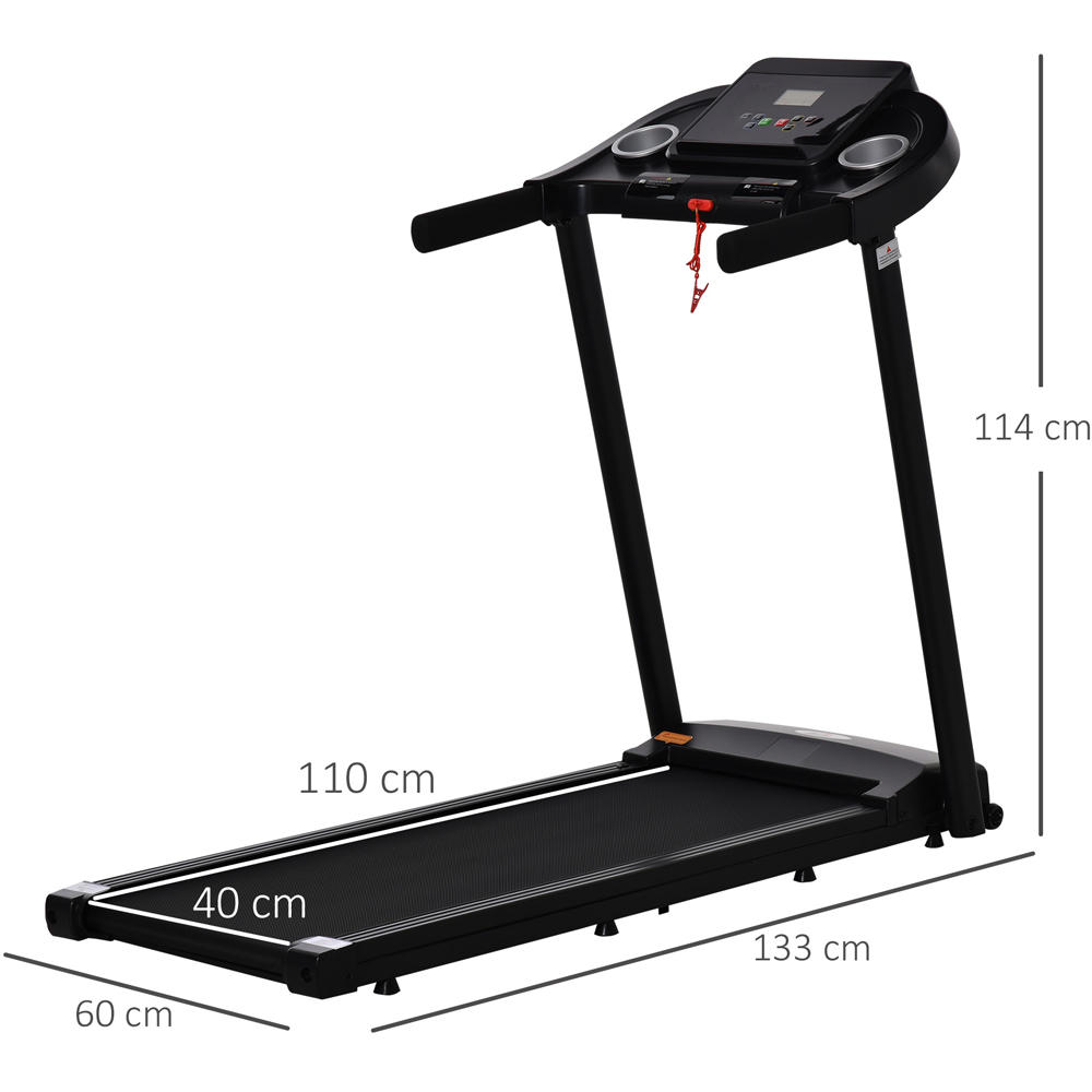 HOMCOM Black Motorised Treadmill with LED Display Image 7