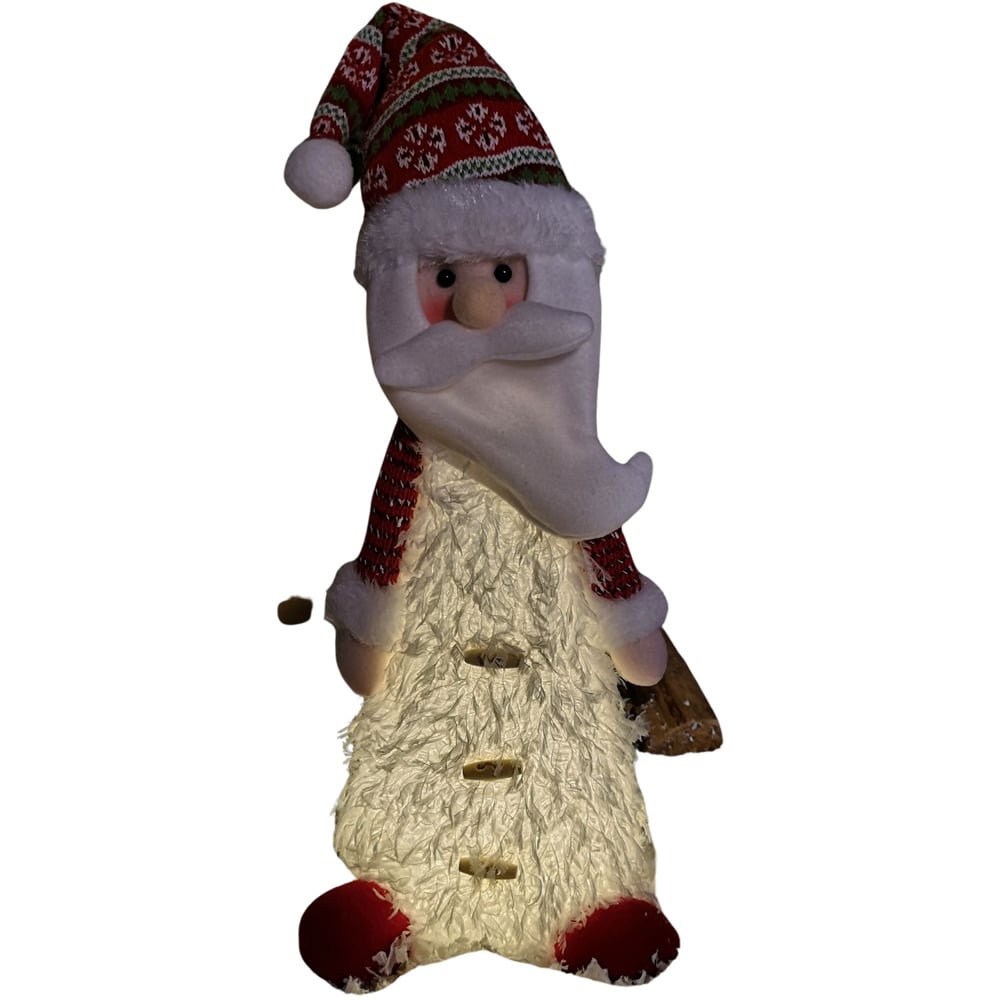 Samuel Alexander Standing White Santa Claus LED Christmas Decoration Image 1