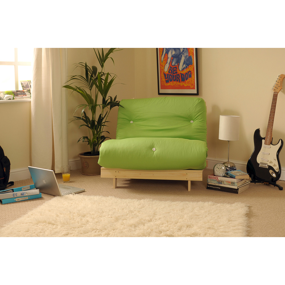 Brooklyn Single Sleeper Lime Futon Base and Mattress Image 3