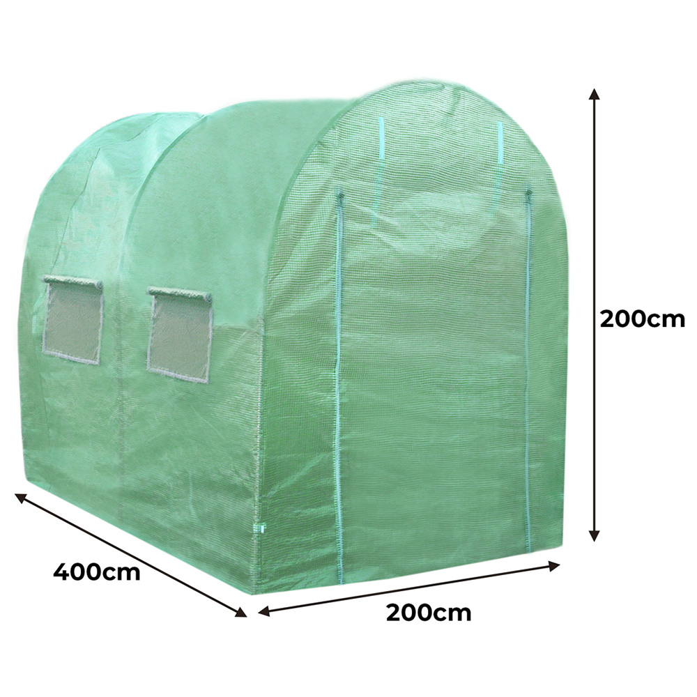 MonsterShop Green Thick PE Cover 6.6 x 13.1ft Polytunnel Greenhouse Image 7