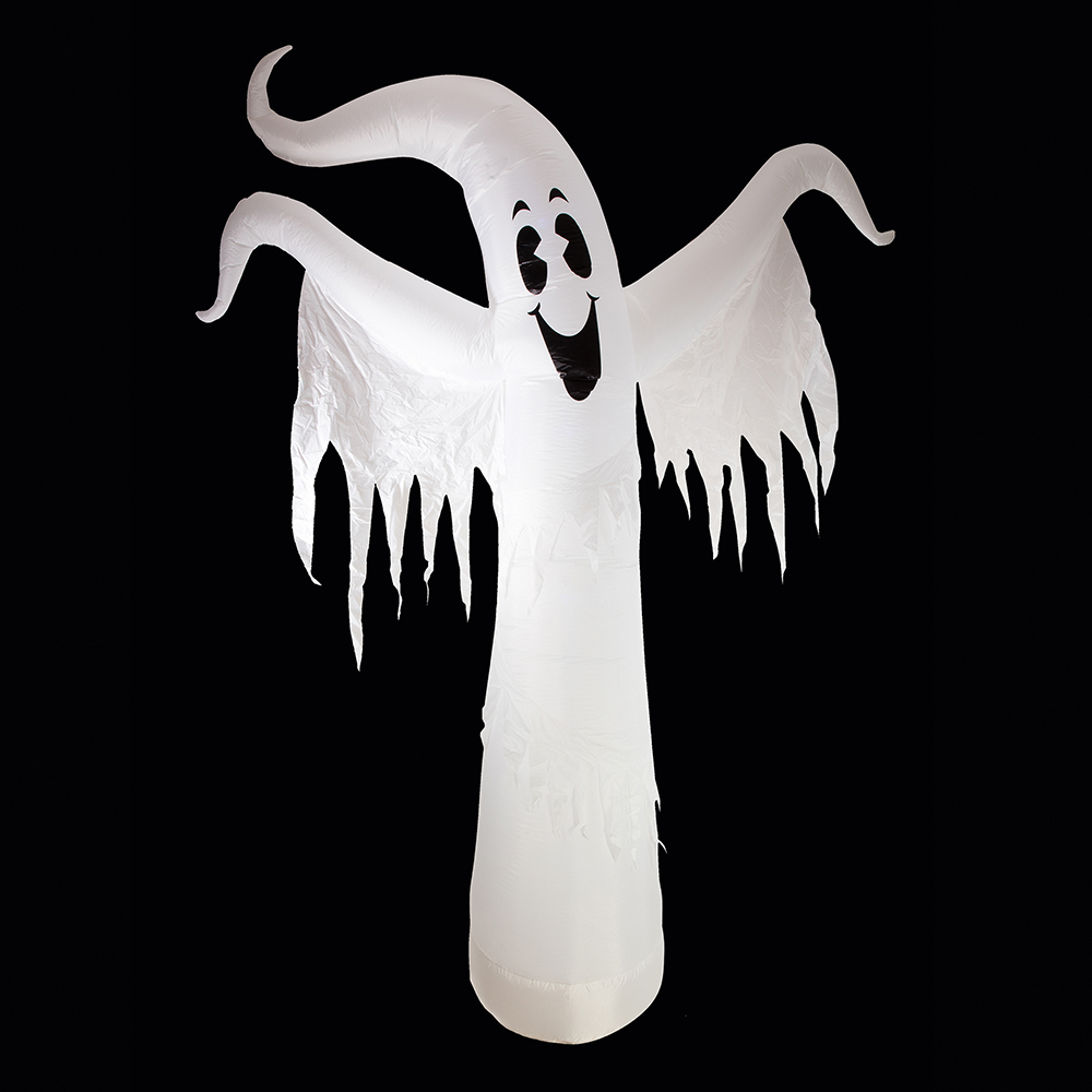 Premier Light Up Inflatable Ghost with Multicolour LED Lights 3.6m Image 2
