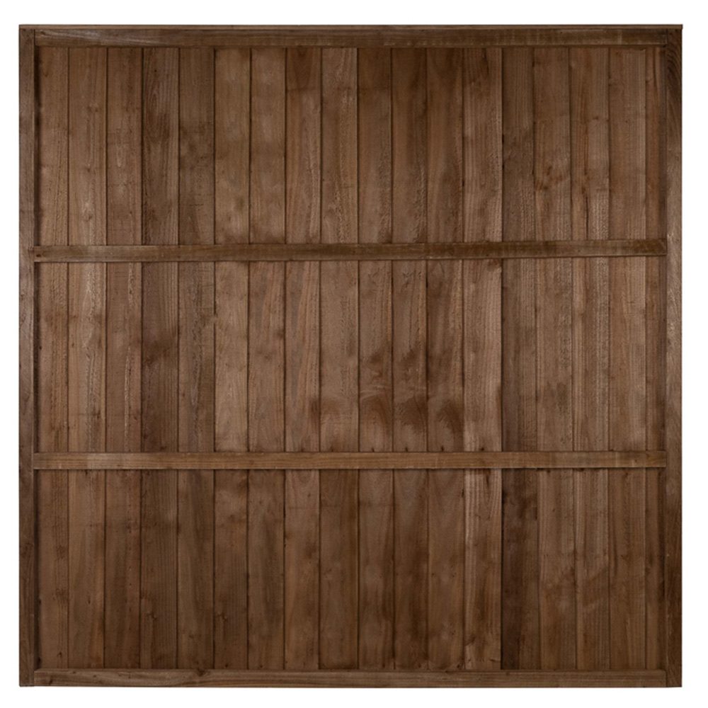 Forest Garden Dark Brown Closeboard Panel 6 x 6ft Image 5