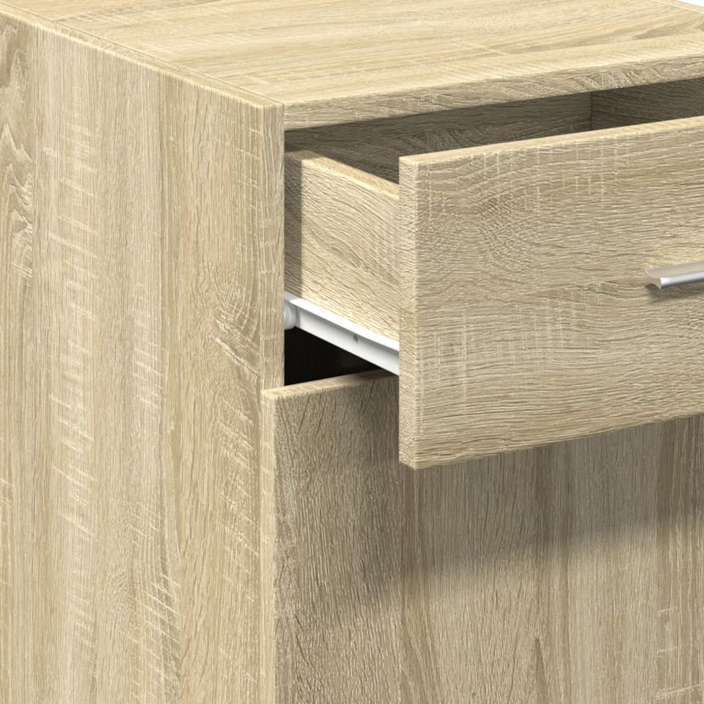 vidaXL Single Door Single Drawer Sonoma Oak Sideboard Image 9