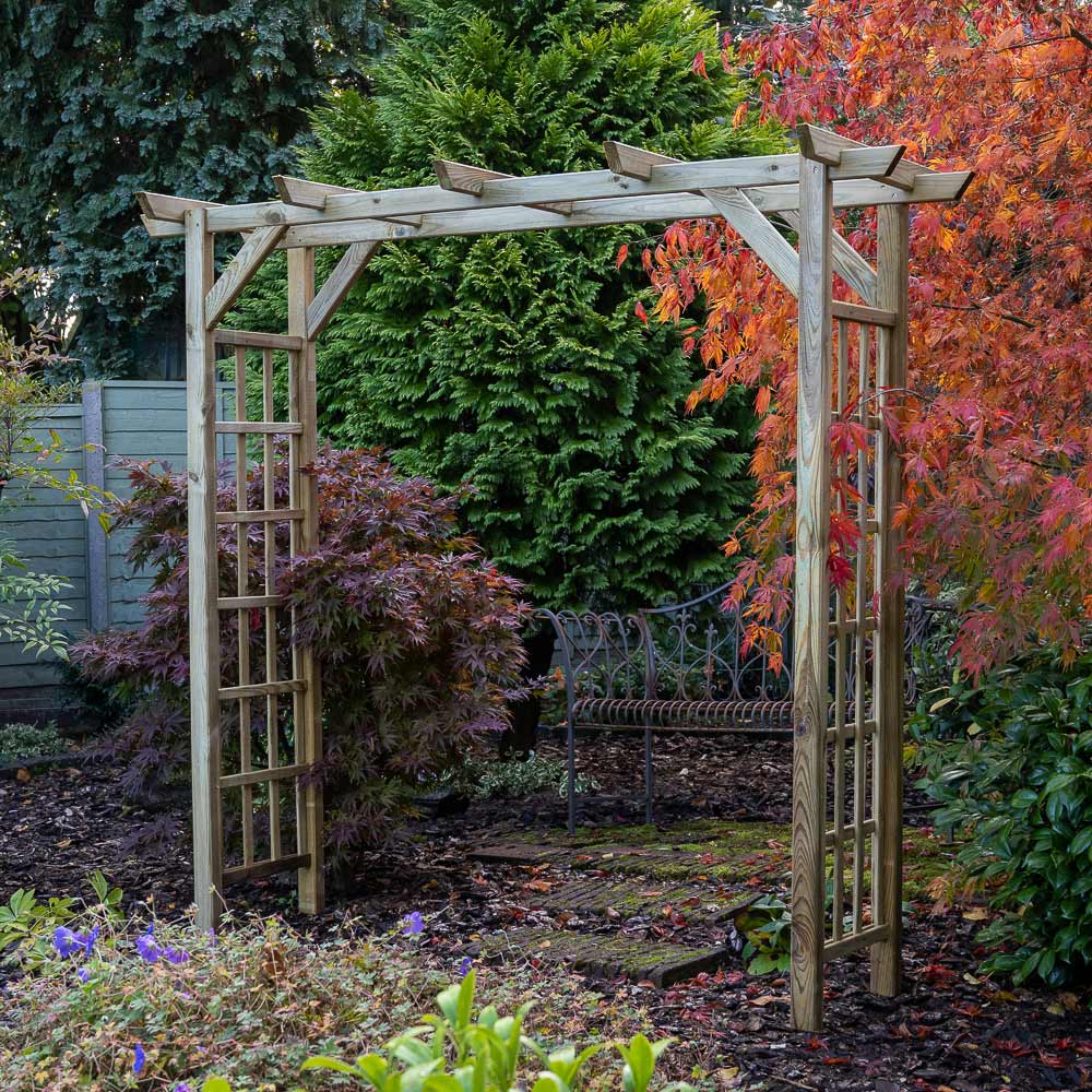 Forest Garden 6.8 x 2.4ft Classic Flat Top Arch Image 1