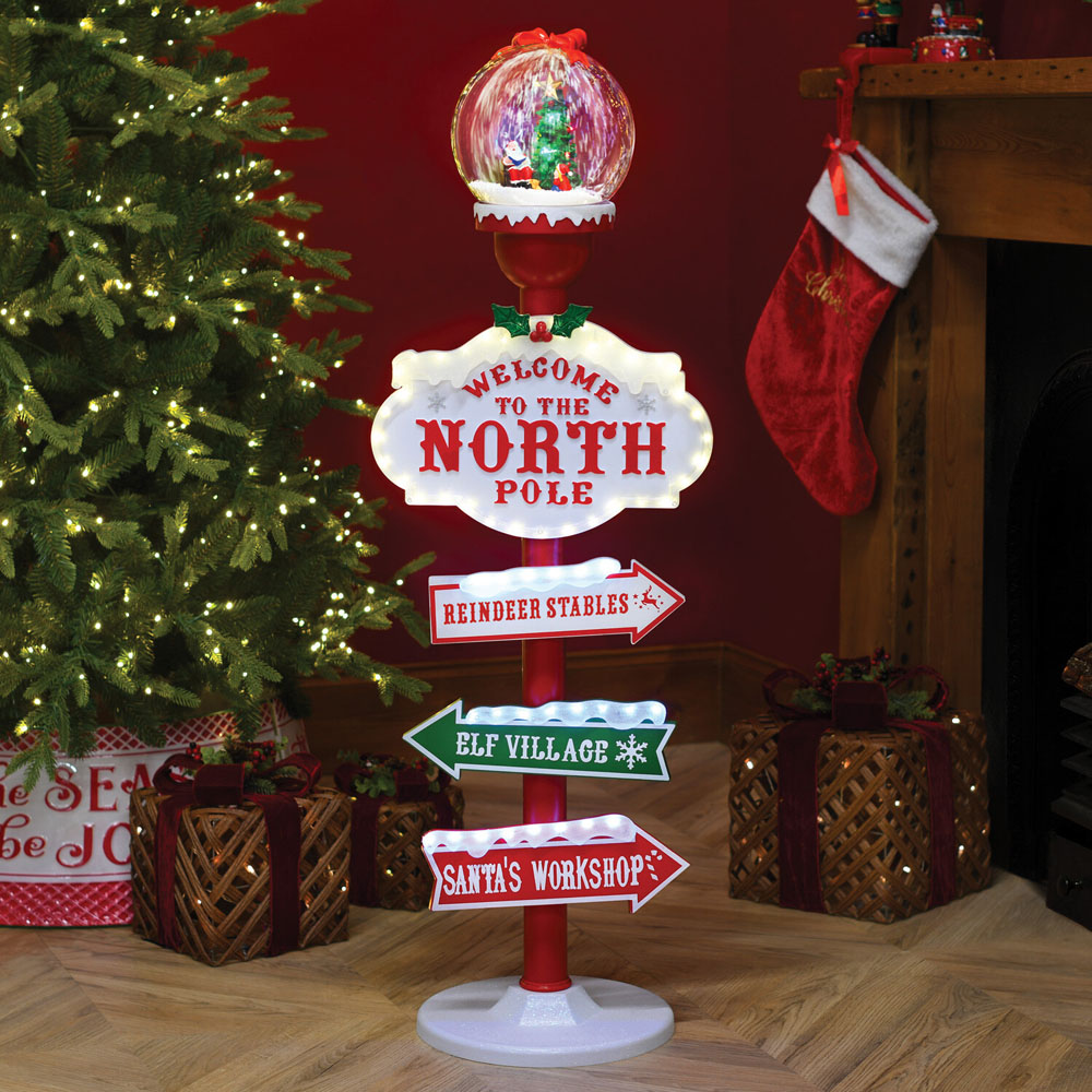 Christmas LED North Pole LanternMulticolour Image 1