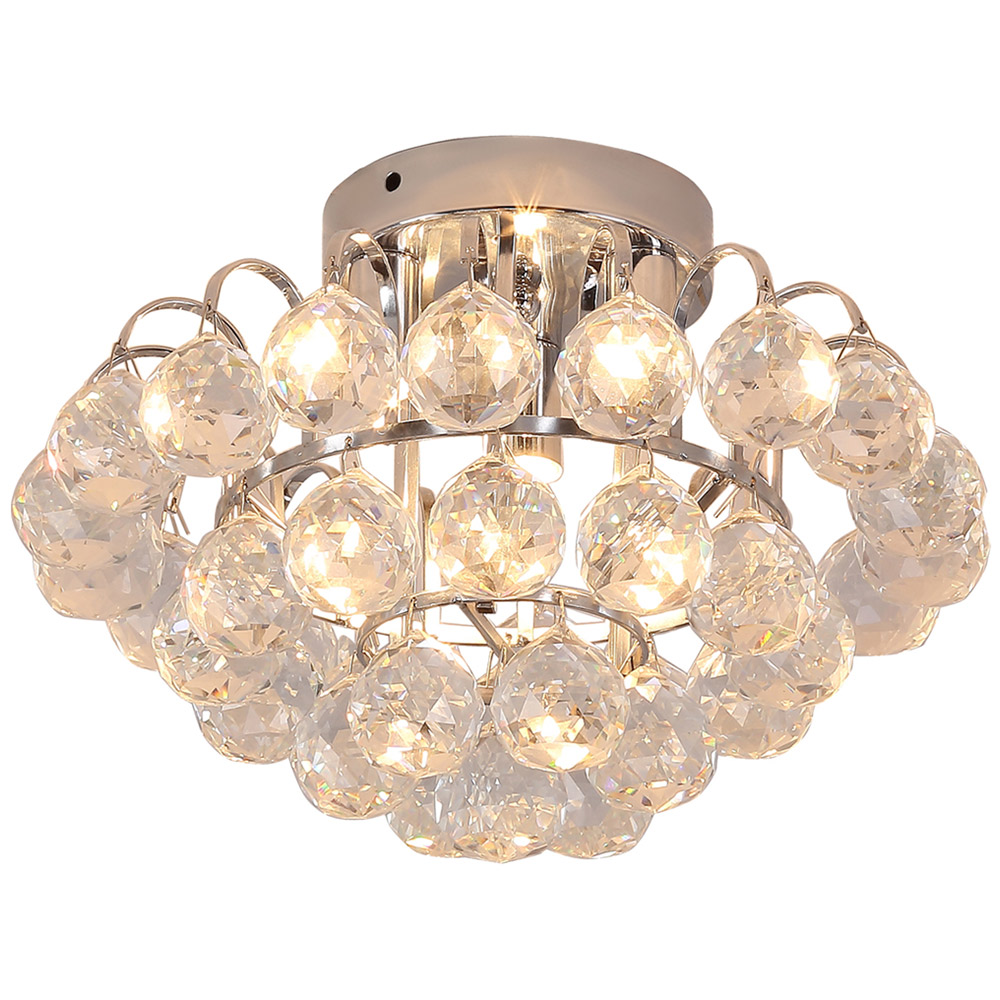 HOMCOM Crystal Ceiling Lamp Chandelier Image 1