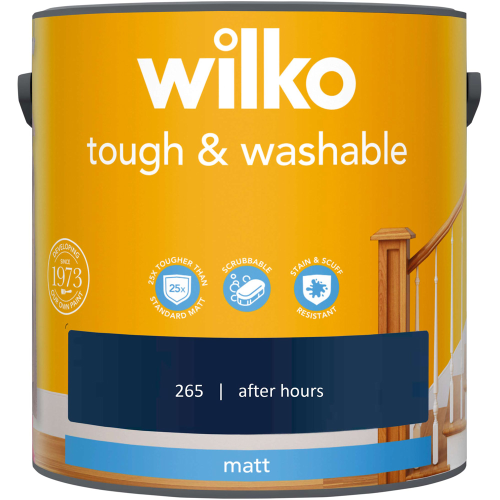 Wilko Tough & Washable After Hours Matt Emulsion Paint 2.5L Image 2