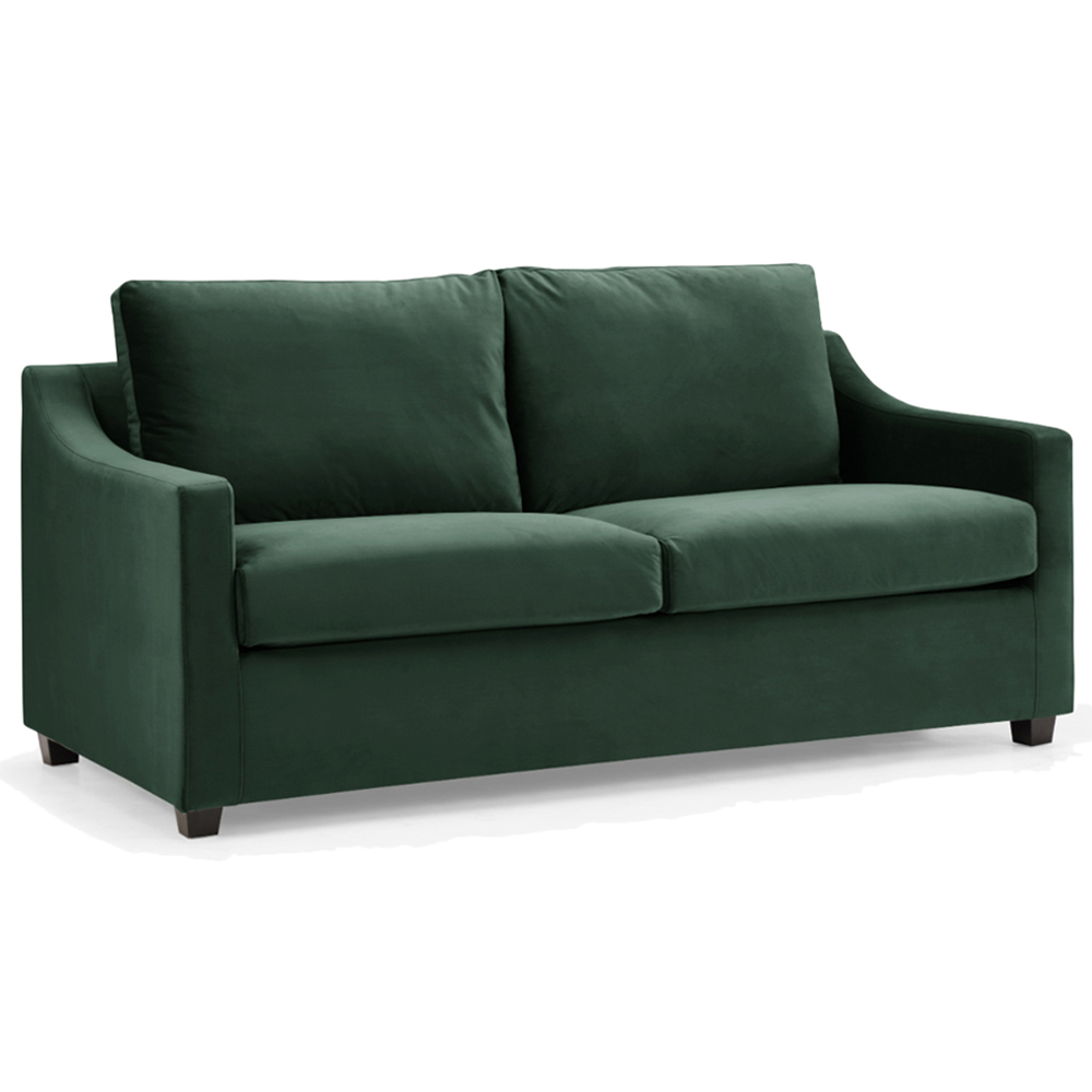 Home Detail Cooper Small Double Sleeper Green Velvet Pull Out Sofa Bed Image 2