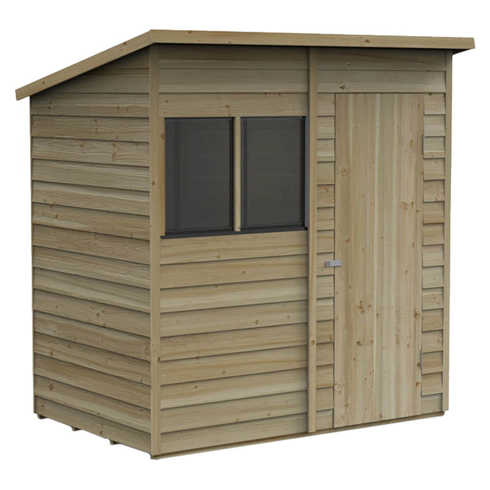 Forest Garden 6 x 4ft Pressure Treated Overlap Apex Shed Image 1