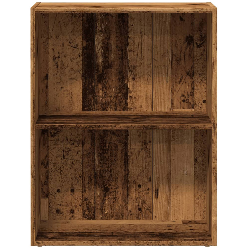 vidaXL 2 Shelf Old Wood Bookcase Image 3