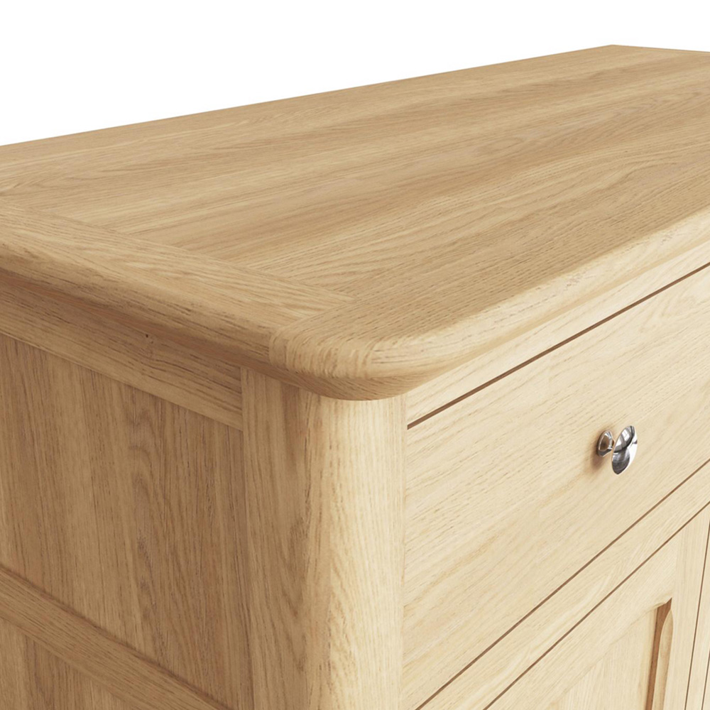 FWStyle 2 Door 1 Drawer Natural Oak Ash Veneer Sideboard Image 6