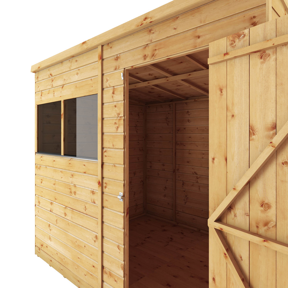 Mercia 8 x 6ft Shiplap Pent Wooden Shed Image 3