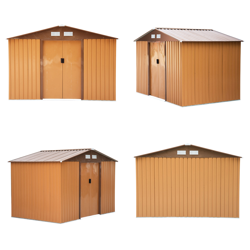 Outsunny 9x6ft Metal Storage Shed Image 5