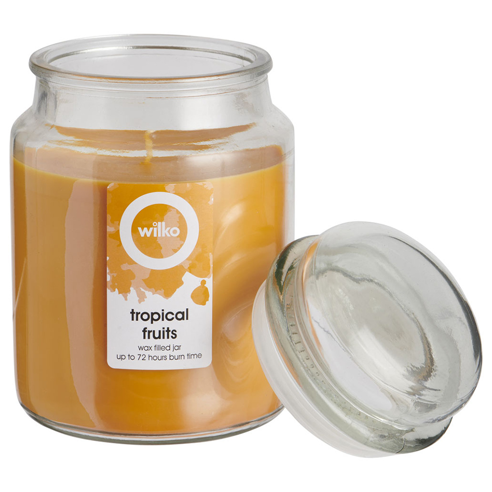 Wilko Tropical Fruits Scented Jar Candle Image 2