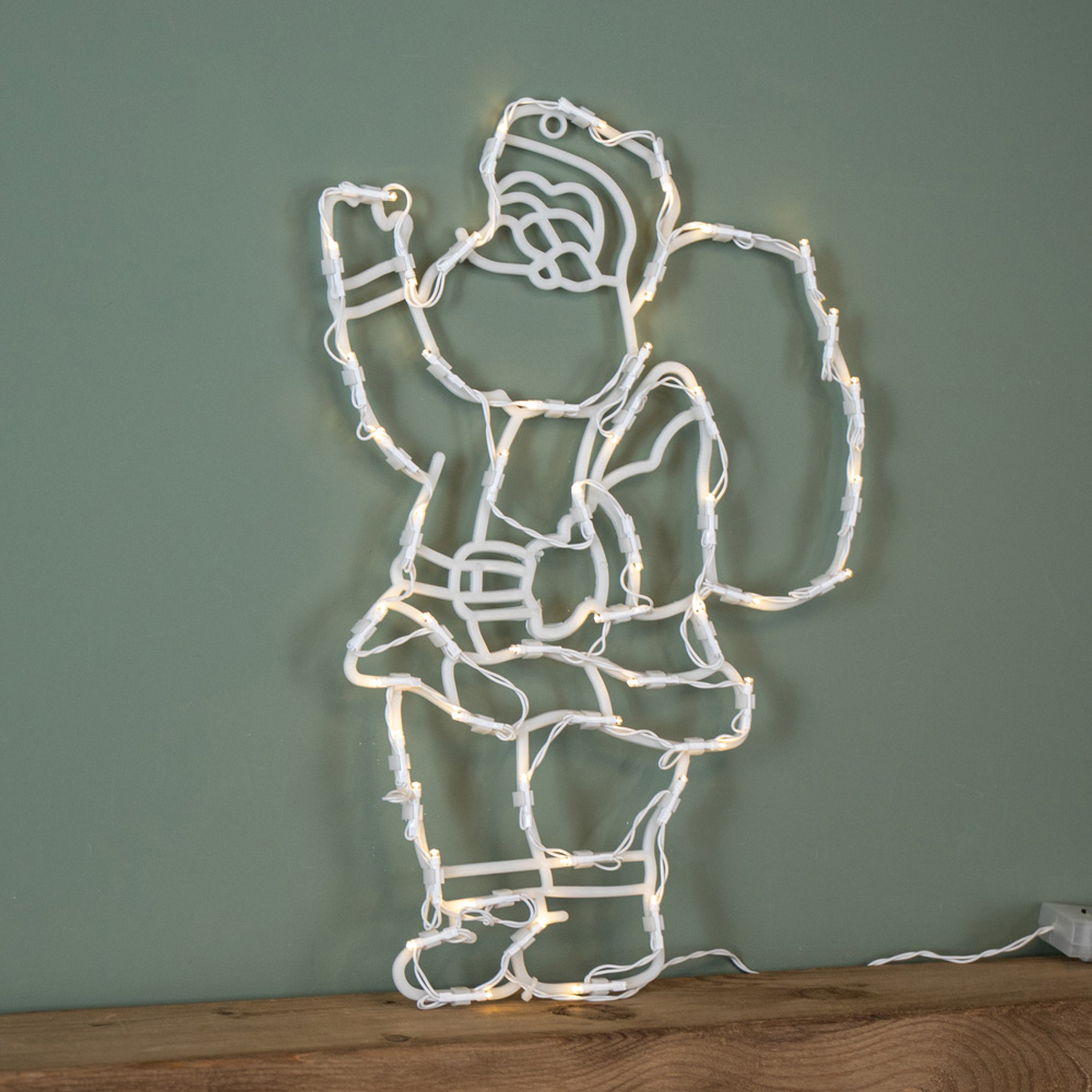 Samuel Alexander 50 Warm White LED Battery Powered Light-Up Hanging Santa Christmas Decoration 44cm Image 7