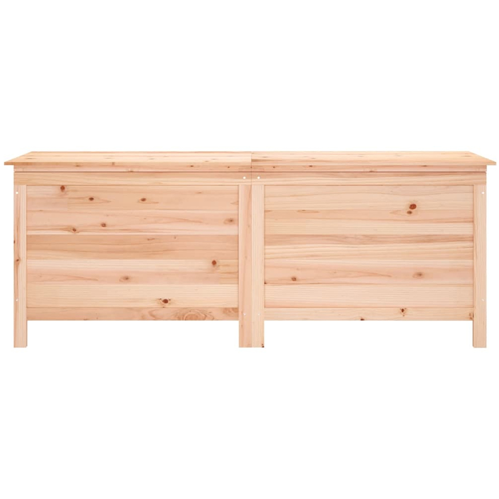 vidaXL 56.5 x 150 x 50cm Brown Fir Wood Garden Storage Box Image 3