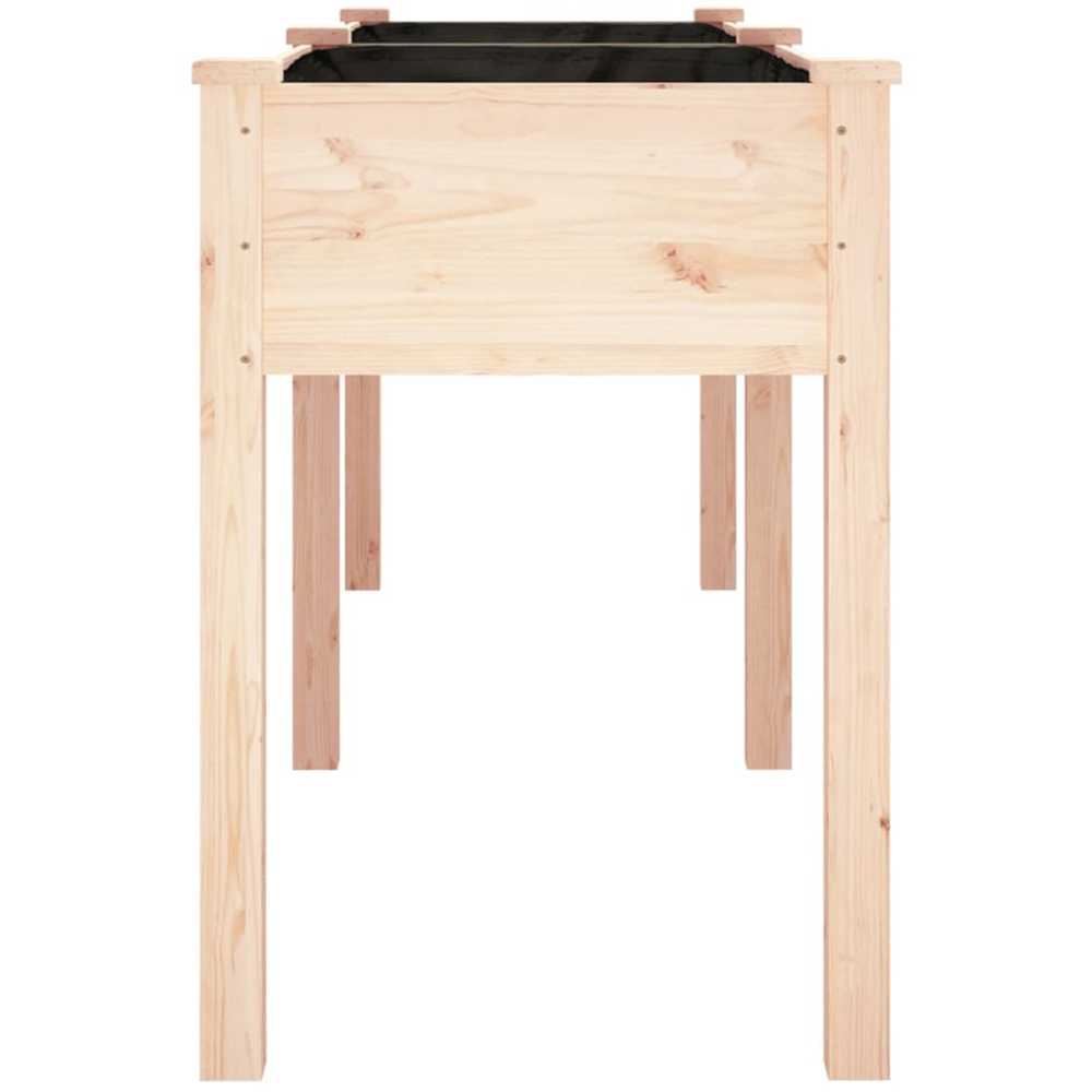 vidaXL Brown Slod Fir Wood Garden Planter 76 x 203 x 53cm Image 4