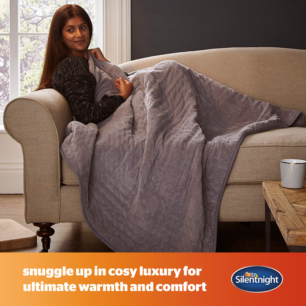 Silentnight Comfort Control Grey Electric Blanket 120 x 160cm Image 2