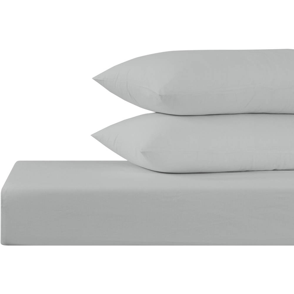 Cotton Sheet Set Grey Double Image 1