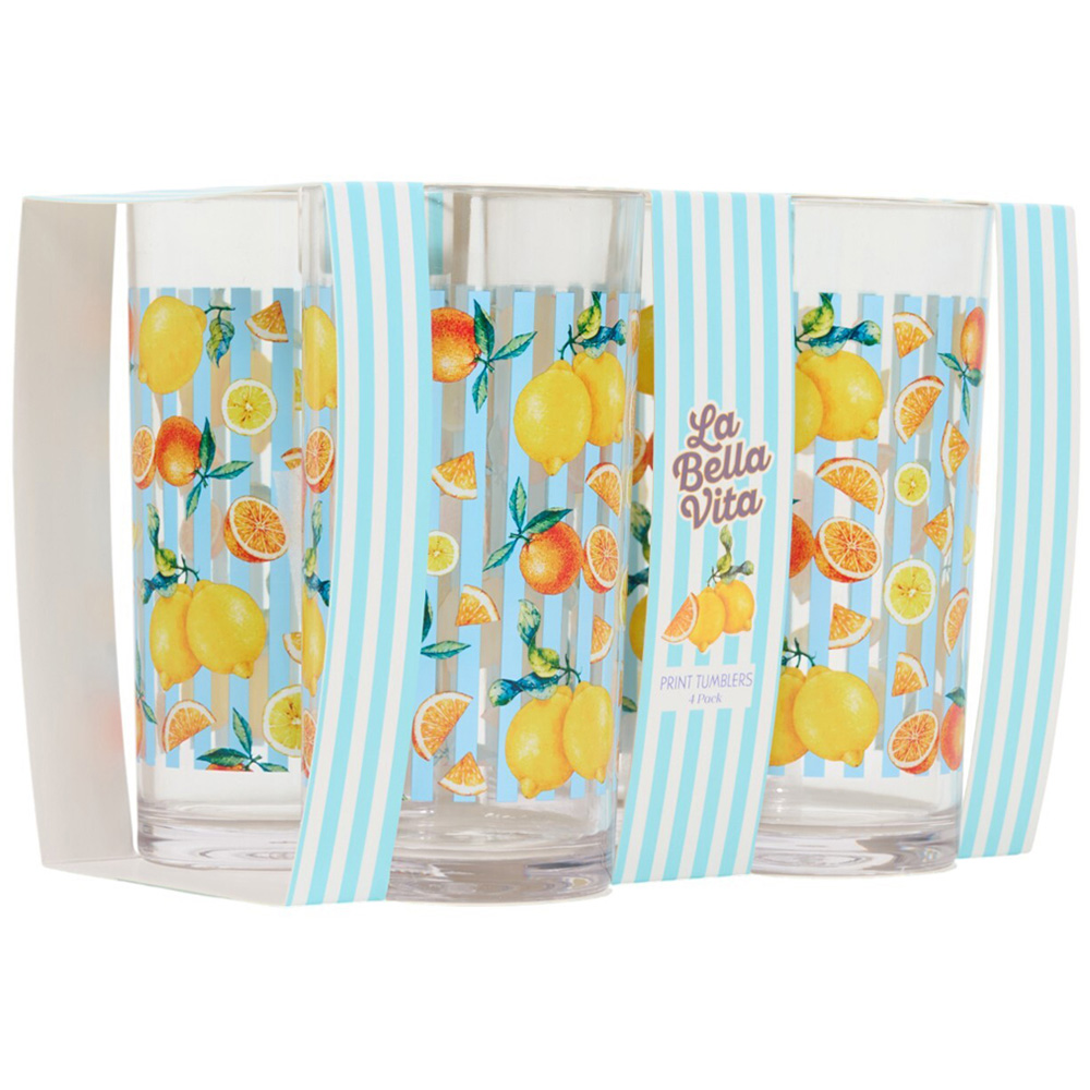 Pack of 4 La Bella Vita Print Tumblers Image 3