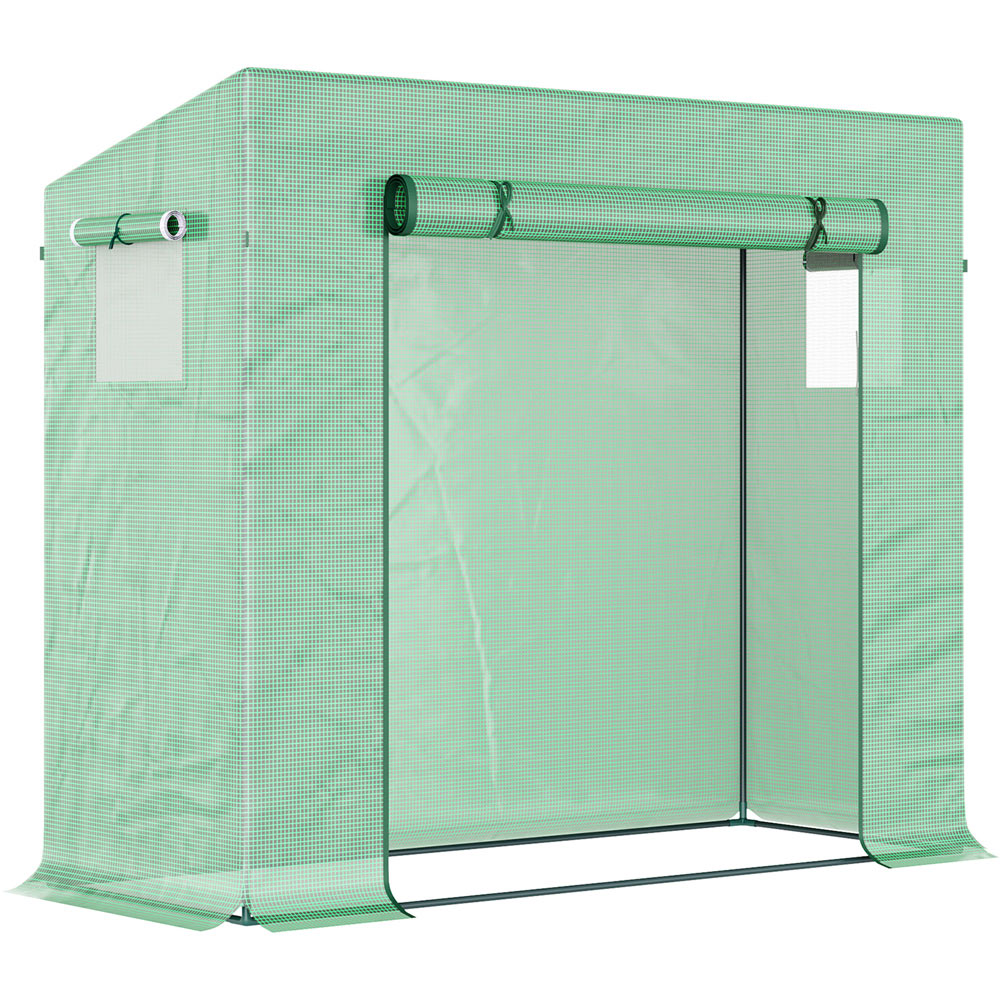 Outsunny Green Plastic 6.6 x 2.5ft Polytunnel Greenhouse Image 1