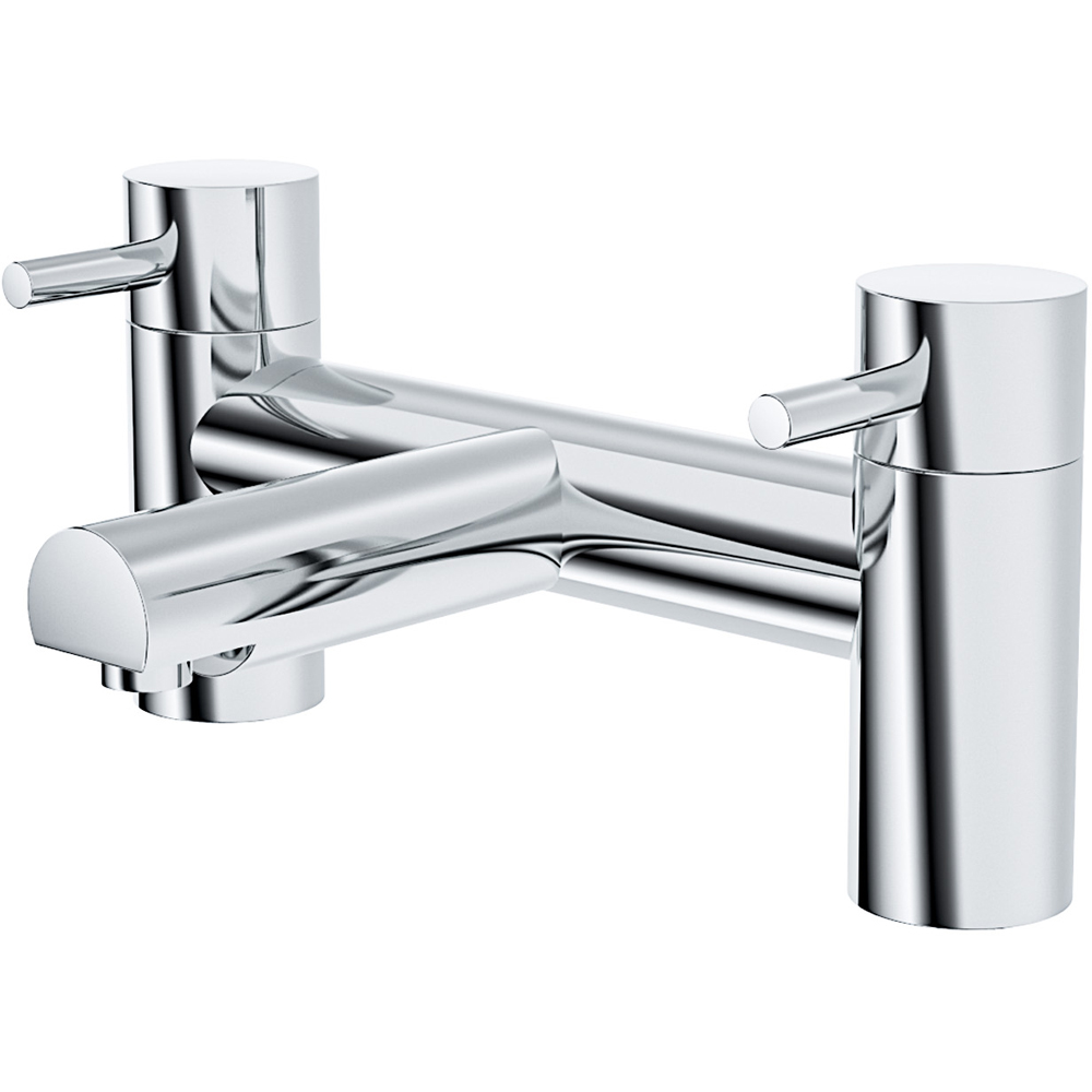 Nes Home Modern Solid Brass Deck Mounted Tap Bath Filler Mixer Taps Image 1