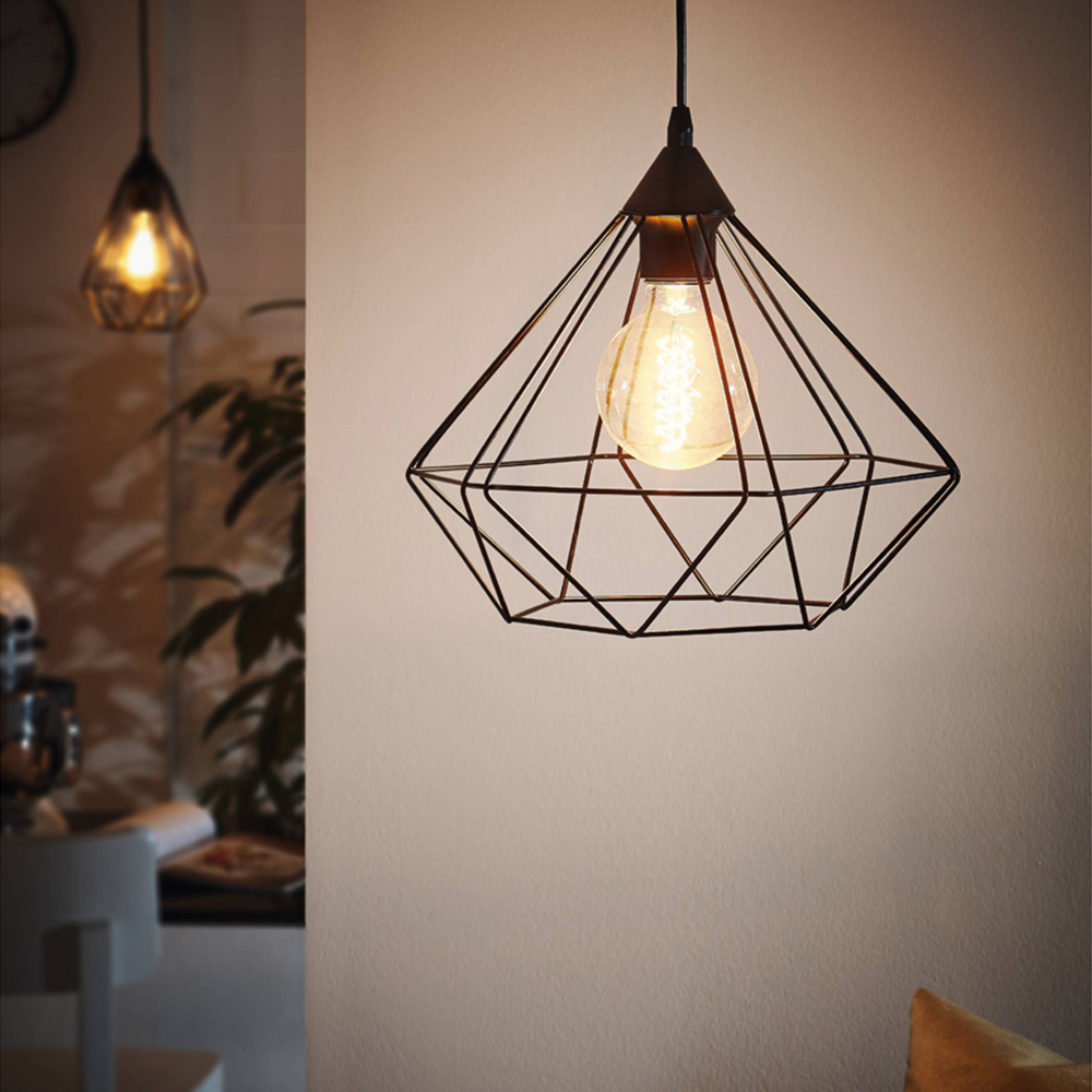 EGLO Tarbes Black Geometric Pendant Light Image 2