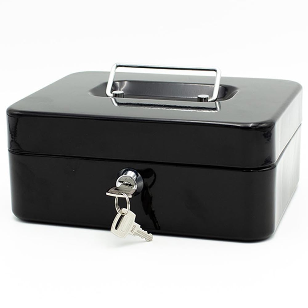 Single Medium Cash Tin with Lock Keys in Assorted styles Image 3