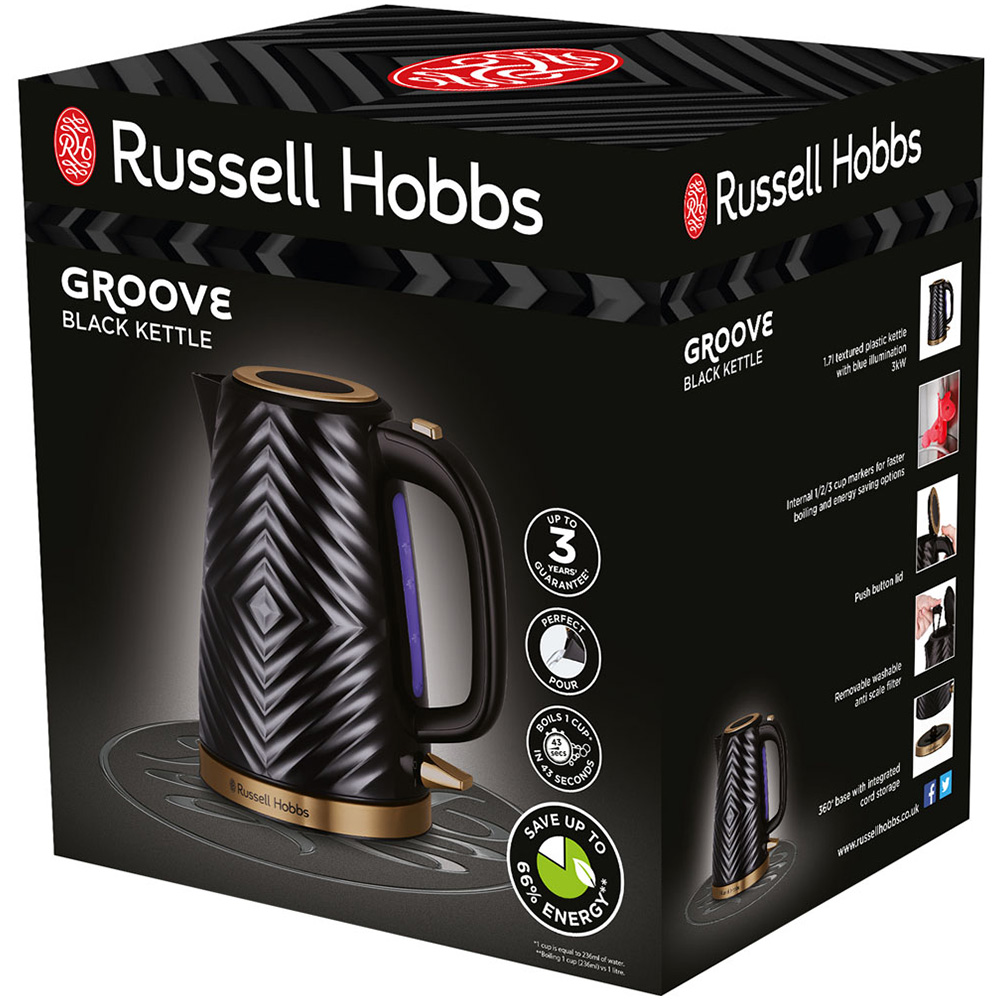 Russell Hobbs 26380 Black Groove Kettle 1.7L Image 8