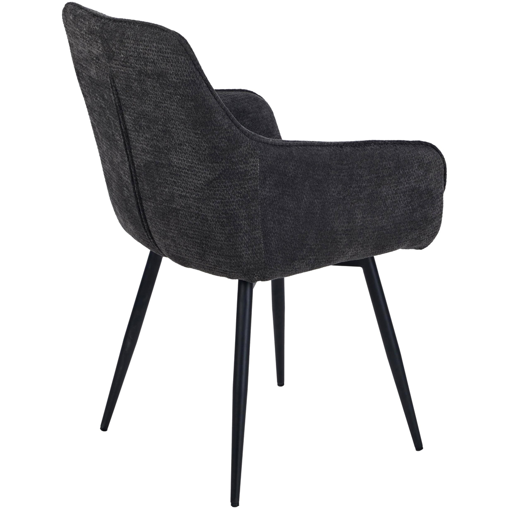 Portland Axton Black Fabric Dining Chair Image 5