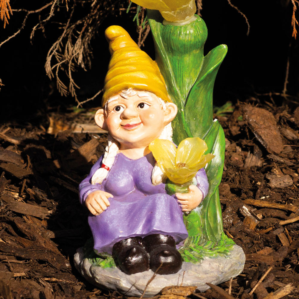 St Helens Female Gnome Under Light Up Lilly Image 3