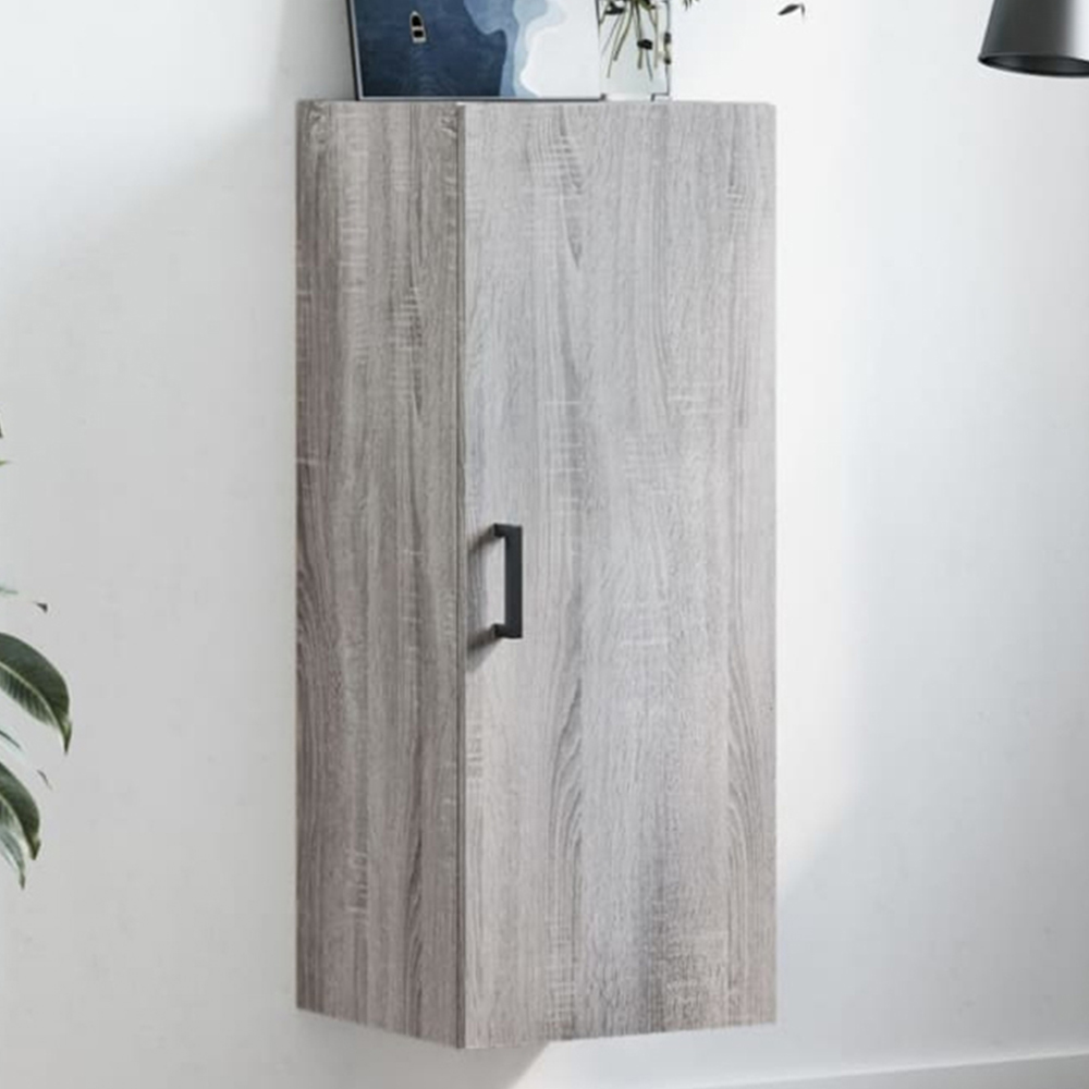 vidaXL Single Door Grey Sonoma Wall Mounted Cabinet Image 1