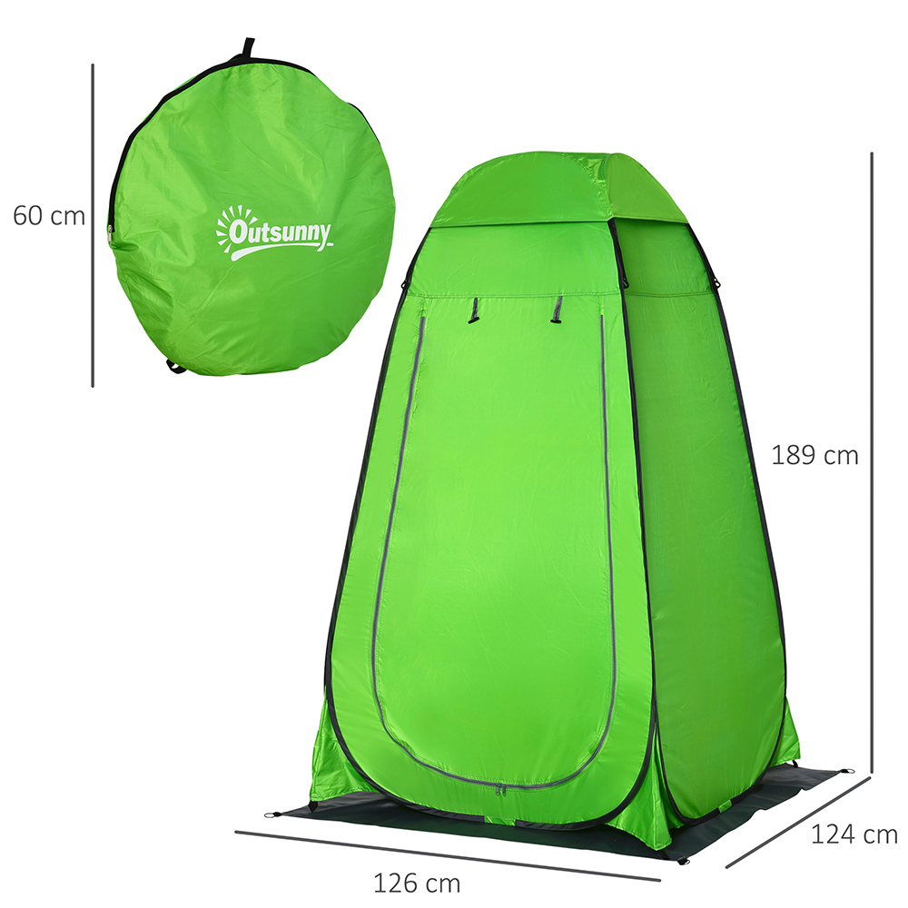 Outsunny Camping Shower Tent Green Image 5