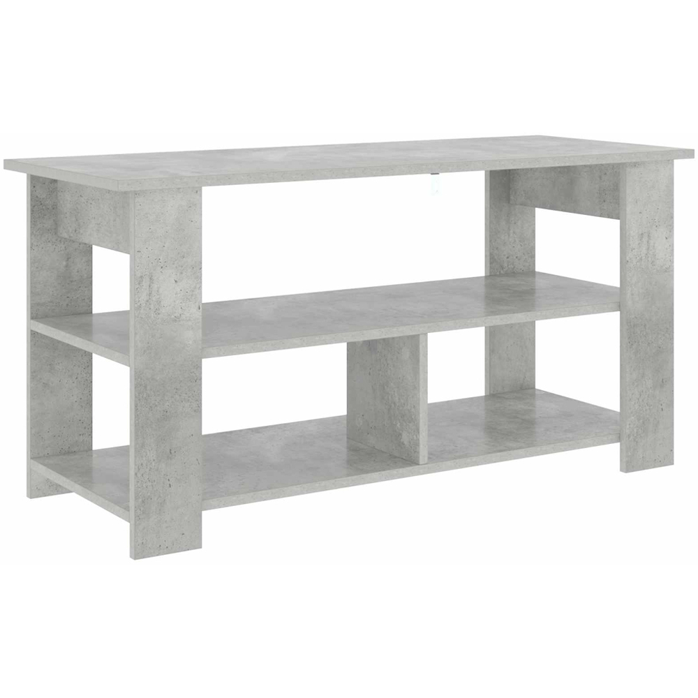 vidaXL 3 Shelf Concrete Grey TV Stand Image 4