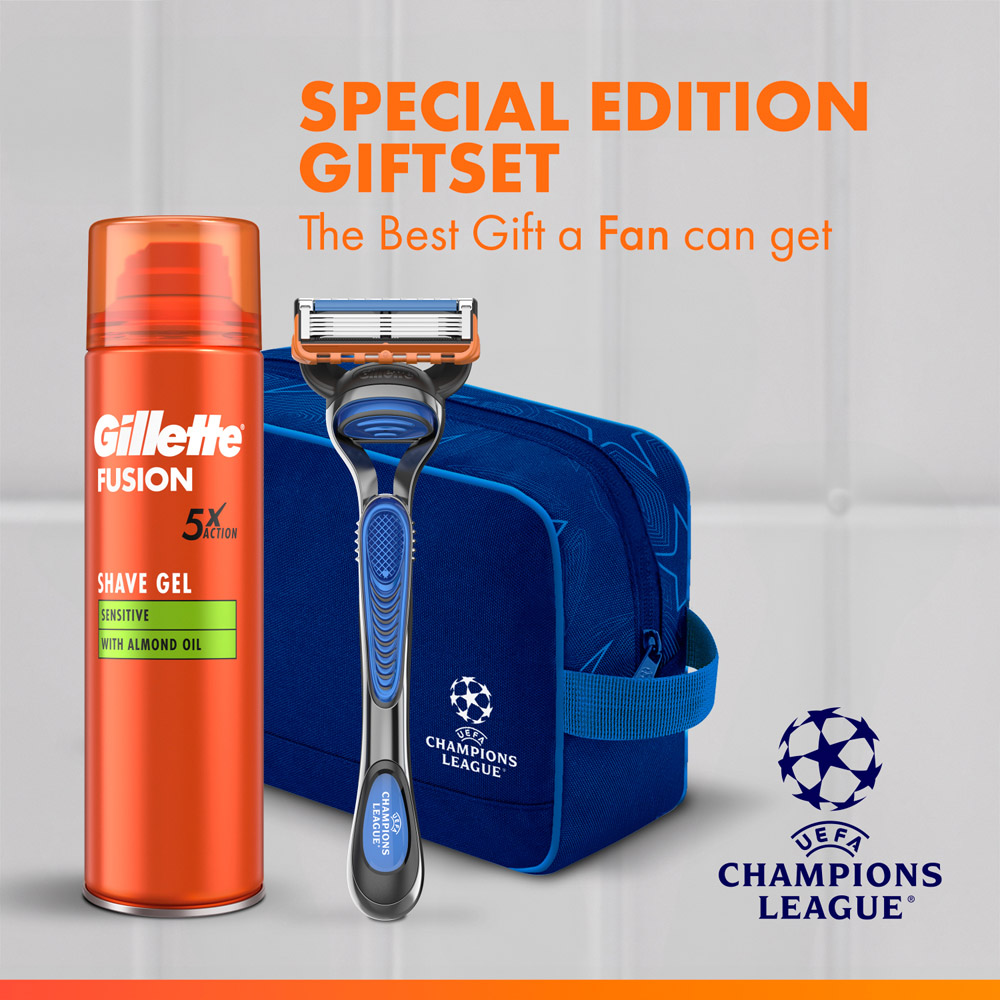 Gillette Fusion5 UEFA Champions League 6 Piece Shaving Kit Image 3