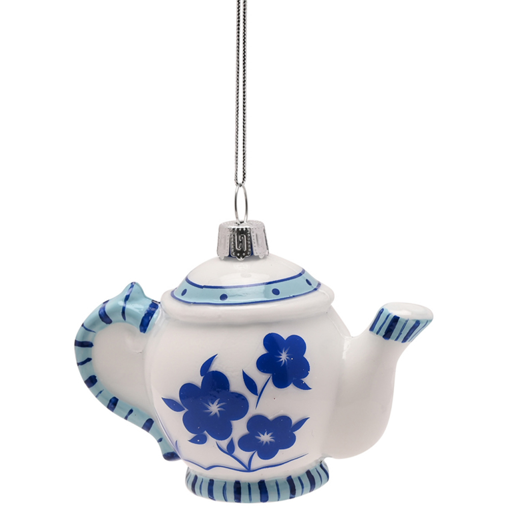 The Seasonal Gift Co Blue and White Delicate Hanging Decoration 2 Piece Image 2