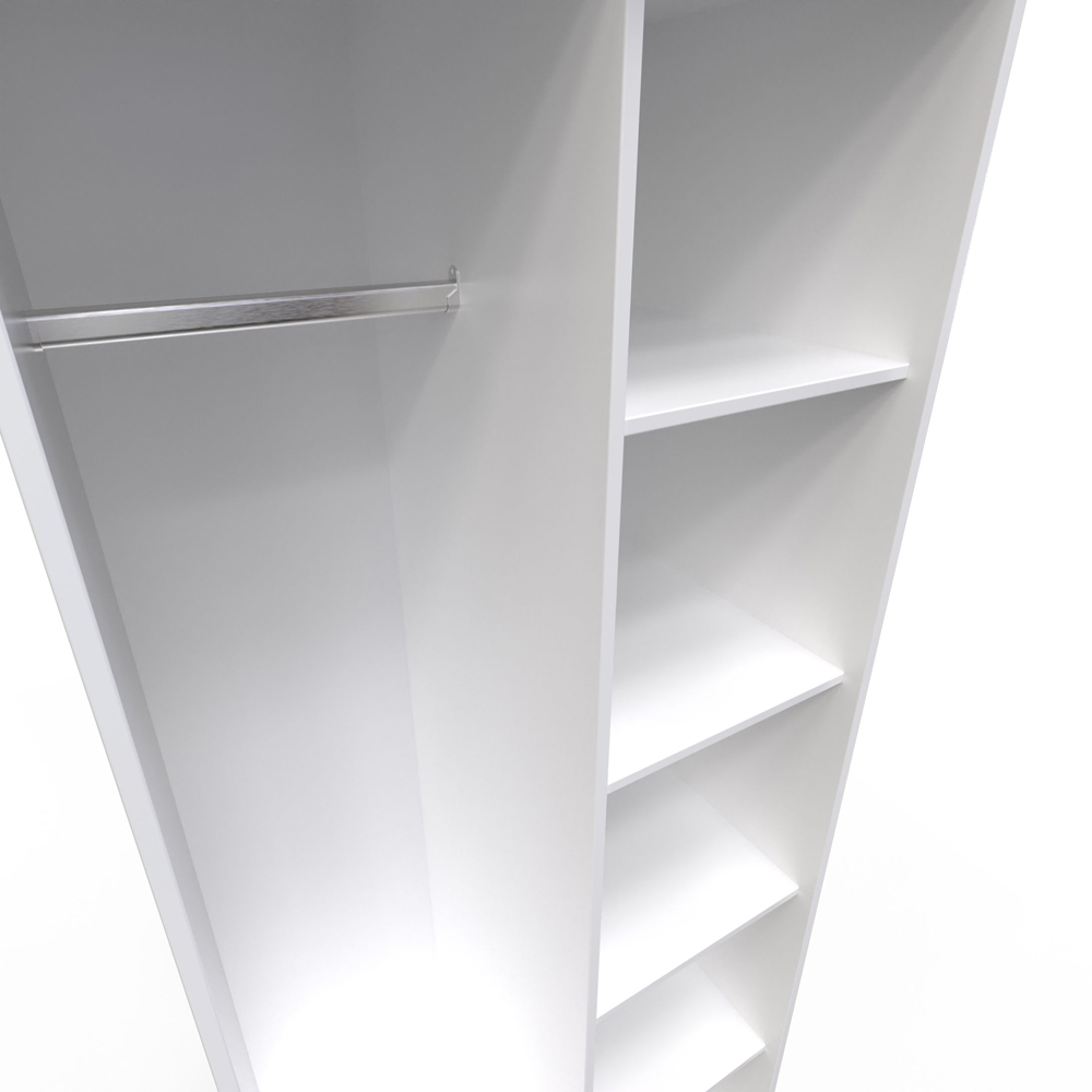 Crowndale Cube Matt White Open Wardrobe Ready Assembled Image 5