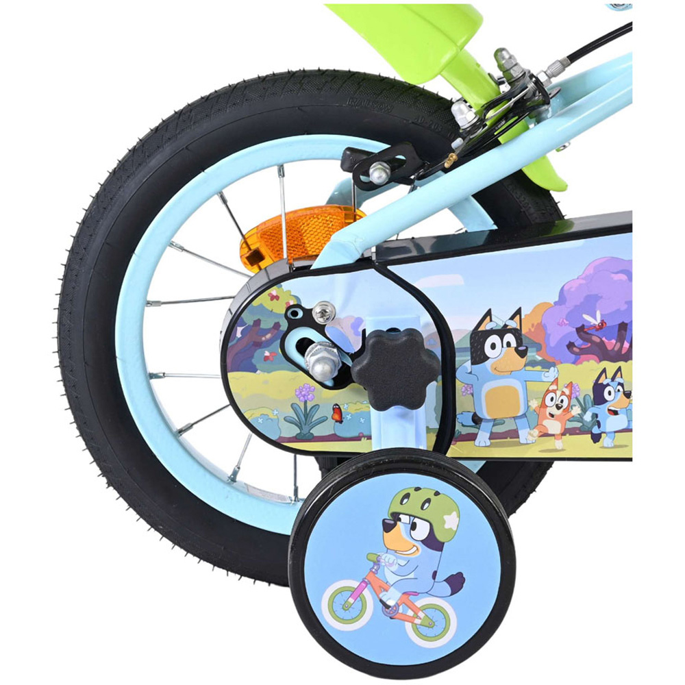 Volare Bluey Kids 12 inch Multicolour Bike with Stabilisers Image 7