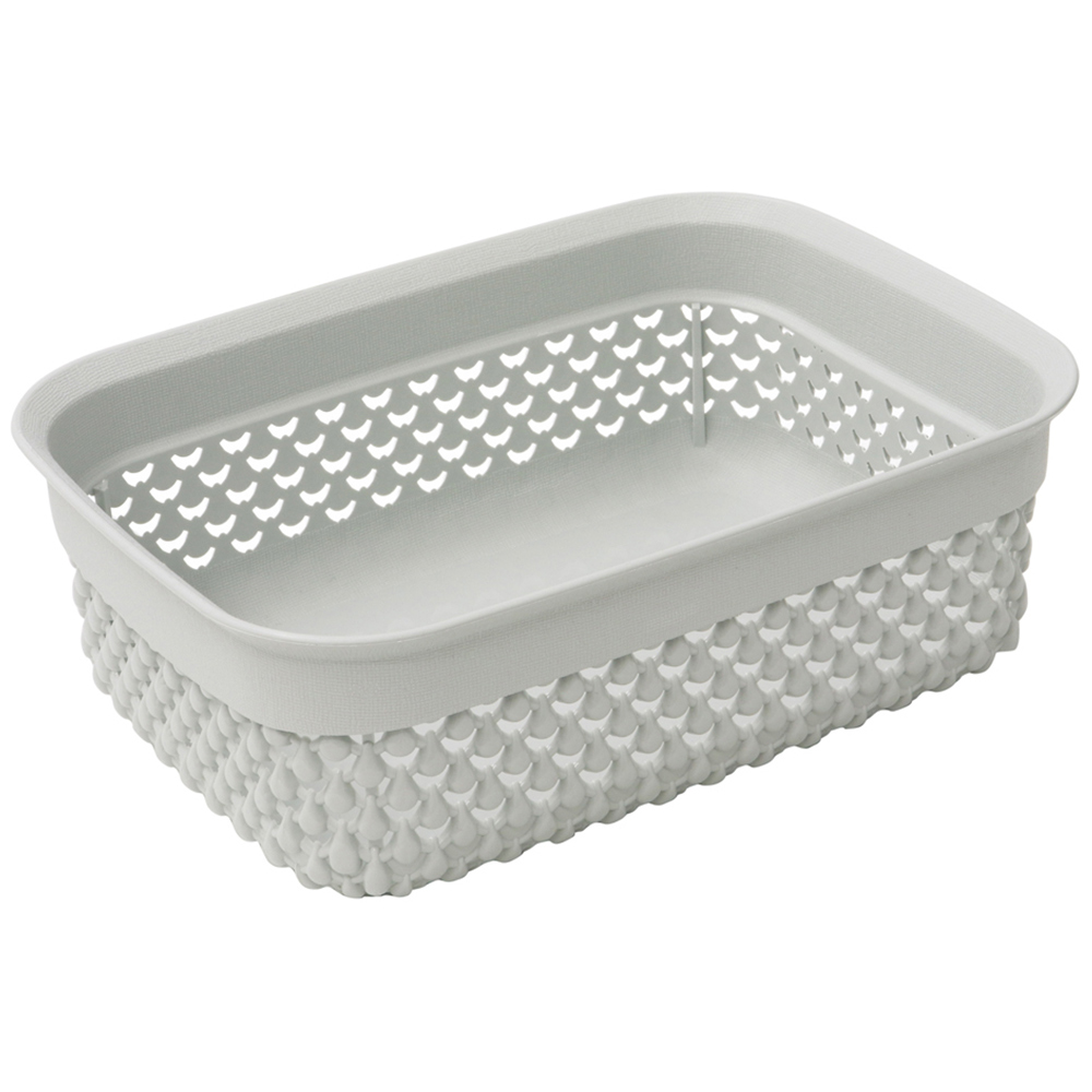 JVL Droplette Set of 3 Ice Grey Storage Baskets Image 6