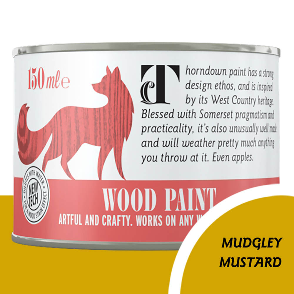 Thorndown Mudgley Mustard Satin Wood Paint 150ml Image 3