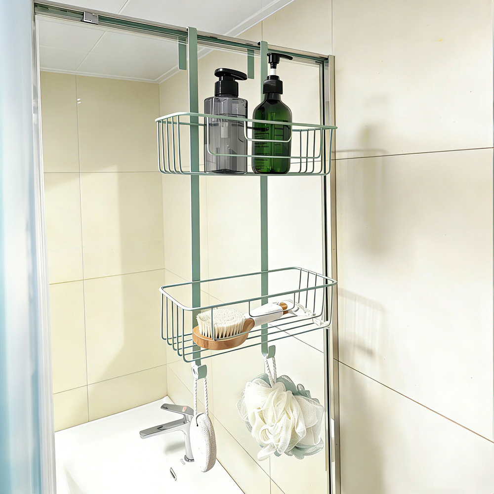 2 Tier Over the Door Caddy Sage Green Image 2