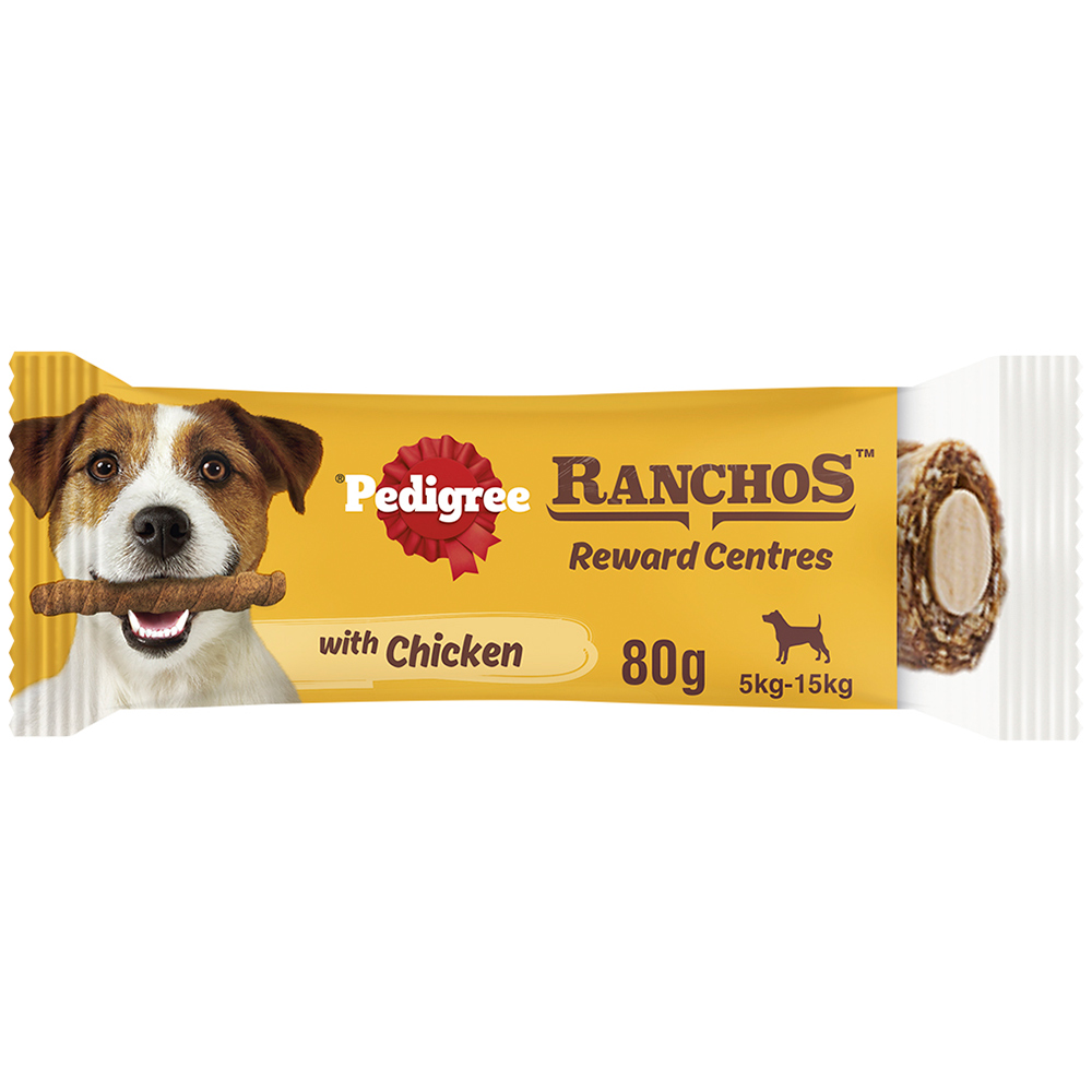 Pedigree Ranchos Reward Centres Chicken Mini Dog Chew Treat 80g Image 1