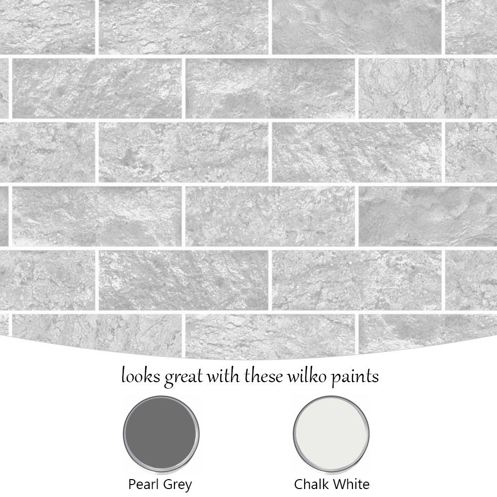 Contour Grey Tile Wallpaper Image 3