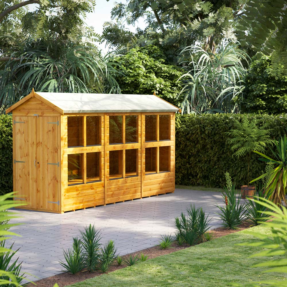 Power Sheds 12 x 4ft Double Door Apex Potting Shed Image 2